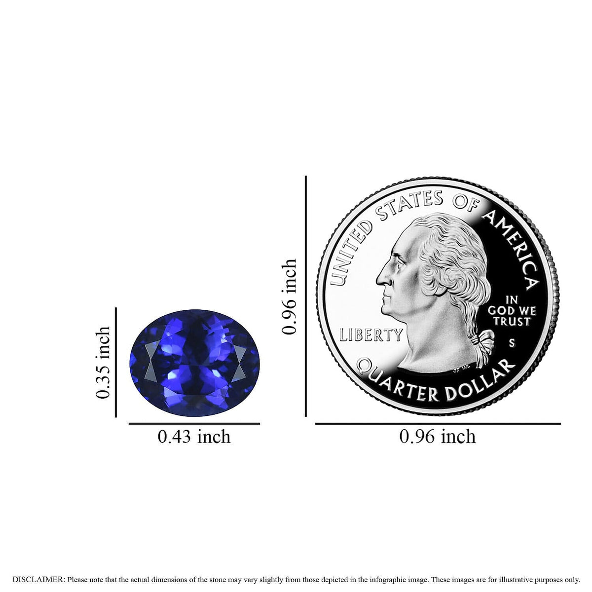 AAAA 3.9 Ct. Tanzanite Oval AGI Certified Gemstone 6303563 2