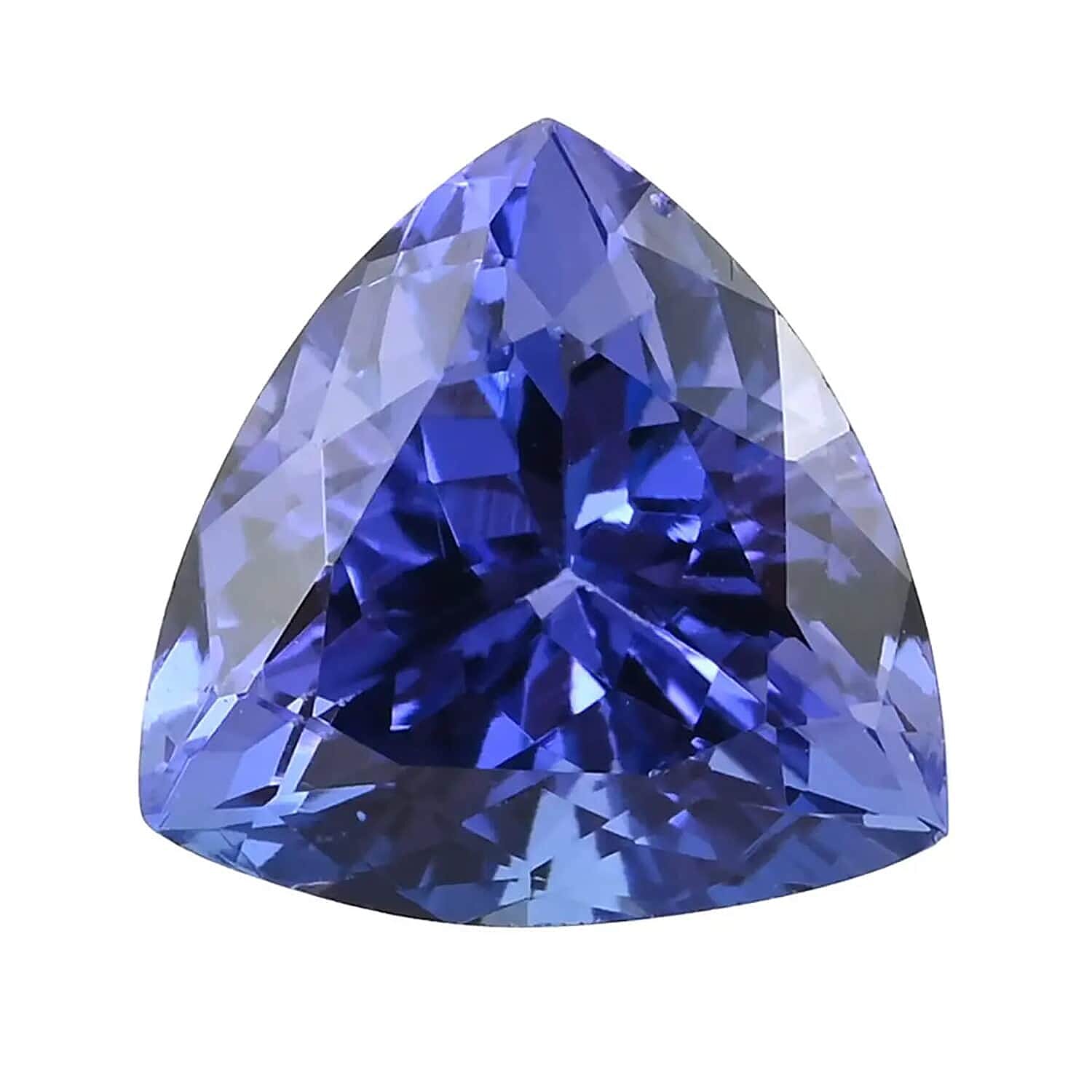 Certified &amp; Appraised 3 Ct. AAAA Tanzanite Loose Gemstone in Trillion Shape (10 MM) 6303587 0