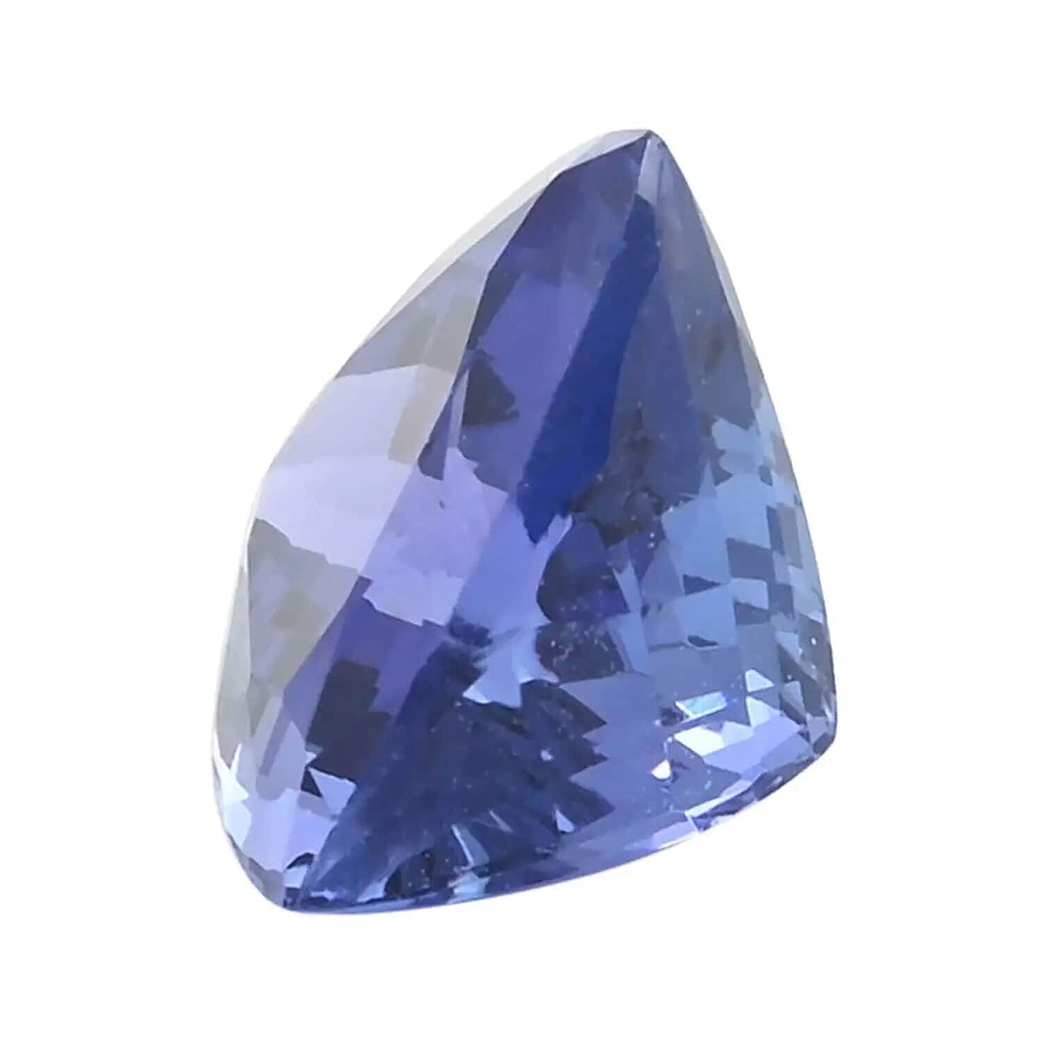 Certified &amp; Appraised 3 Ct. AAAA Tanzanite Loose Gemstone in Trillion Shape (10 MM) 6303587 1