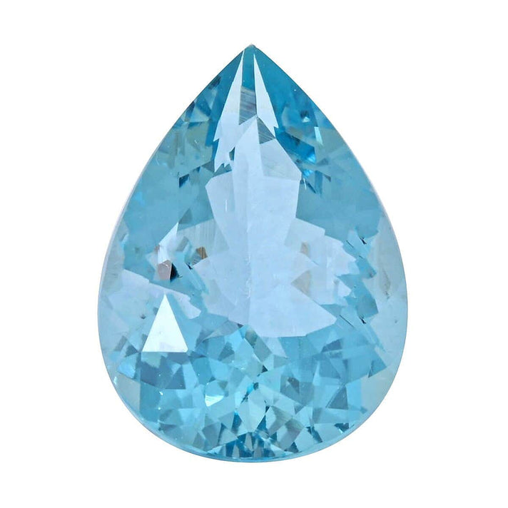 Certified &amp; Appraised 5.04 Ct. AAAA Santa Maria Aquamarine Loose Gemstone in Pear Shape (14 x 10.2MM) 7861945 1