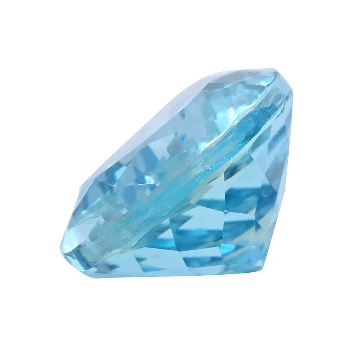 Certified &amp; Appraised 5.04 Ct. AAAA Santa Maria Aquamarine Loose Gemstone in Pear Shape (14 x 10.2MM) 7861945 1