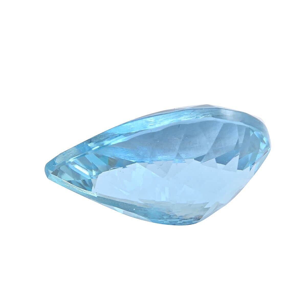 Certified &amp; Appraised 5.04 Ct. AAAA Santa Maria Aquamarine Loose Gemstone in Pear Shape (14 x 10.2MM) 7861945 2