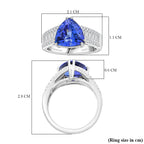 950 Platinum  AAAA  Tanzanite   White Diamond  VS Ring 5.30 pc,  Platinum Wt. 8.05 Gms  5.300  Ct.