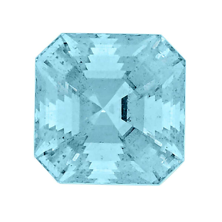 Certified &amp; Appraised 7.11 Ct. Asscher-Cut AAAA Santa Maria Aquamarine Loose Gemstone 7878102 1