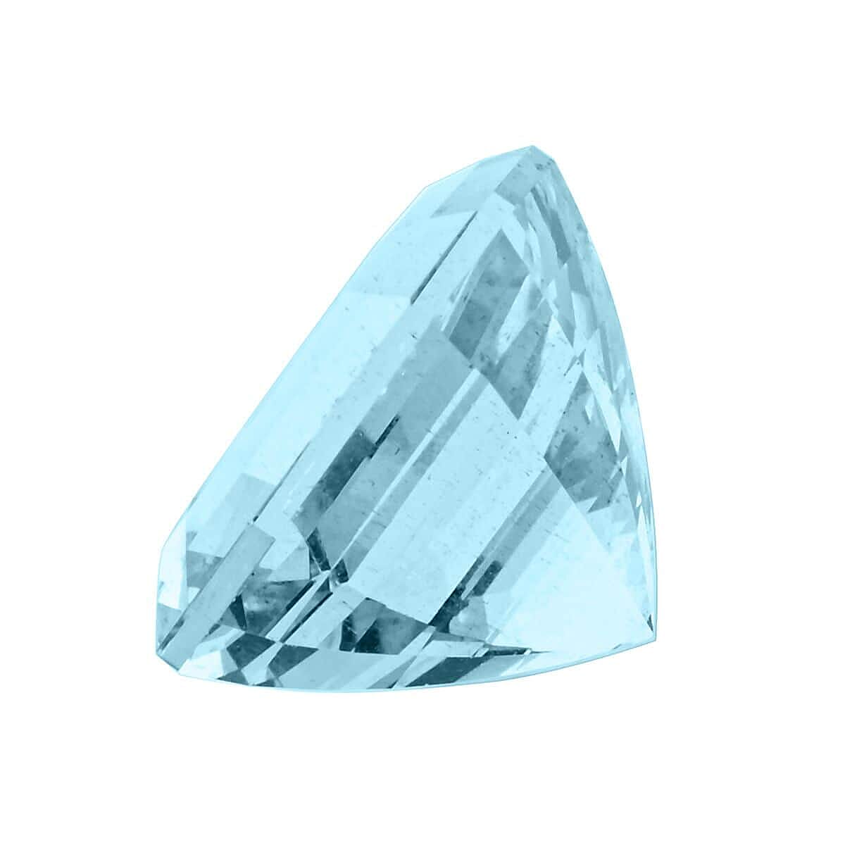 Certified &amp; Appraised 7.11 Ct. Asscher-Cut AAAA Santa Maria Aquamarine Loose Gemstone 7878102 1