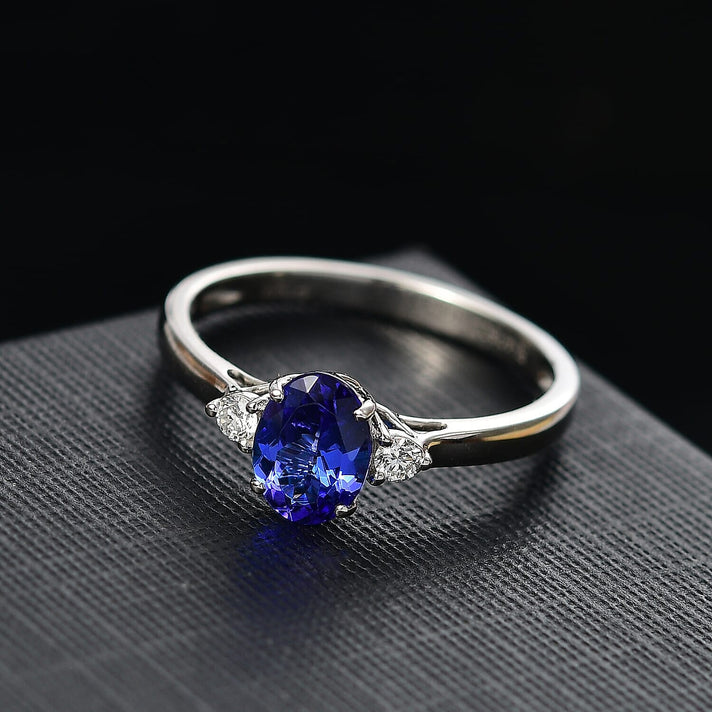 Certified &amp; Appraised RHAPSODY 950 Platinum AAAA Tanzanite, White Diamond EF, VS Solitaire Ring, 1.67  Ct. 8094935 2