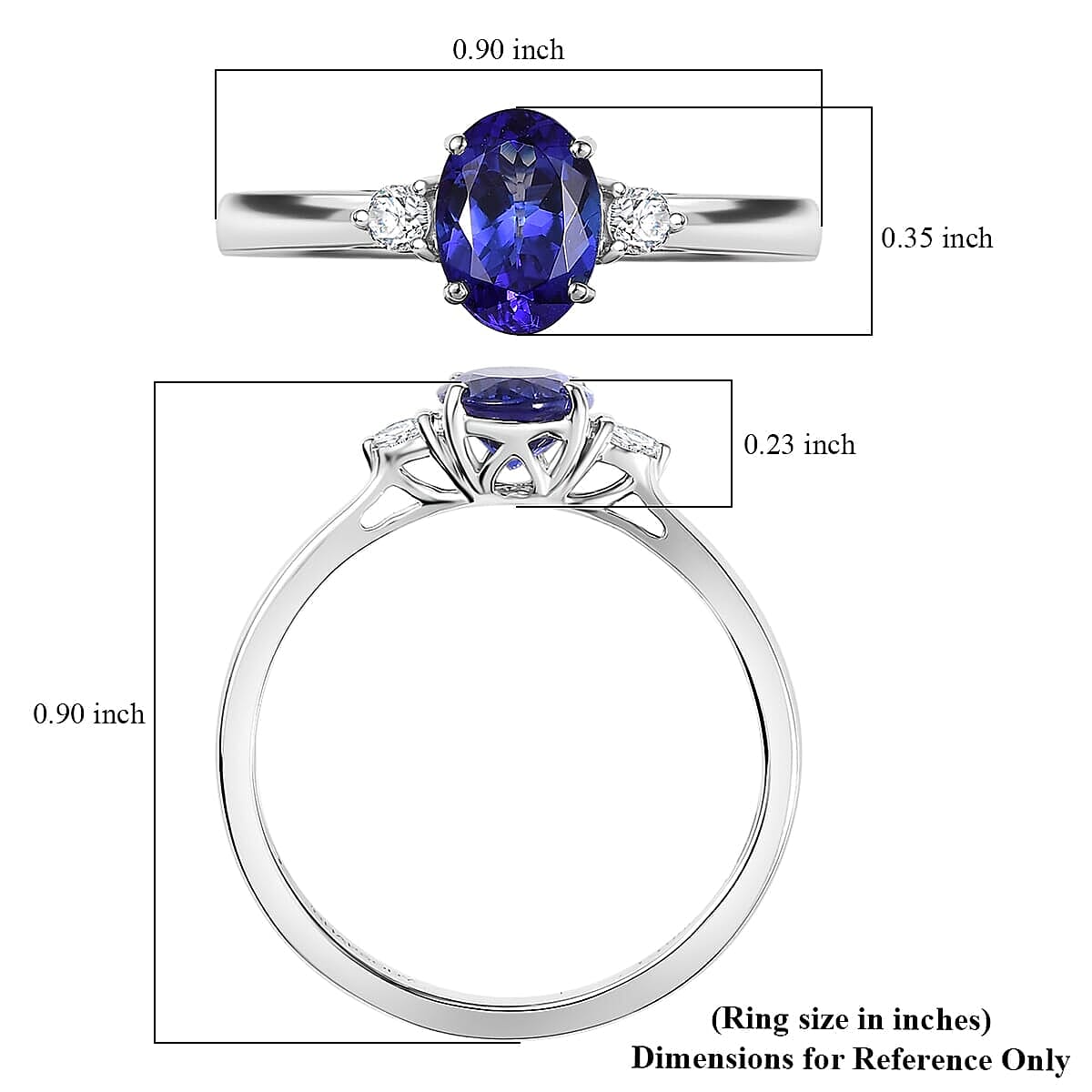 Certified &amp; Appraised RHAPSODY 950 Platinum AAAA Tanzanite, White Diamond EF, VS Solitaire Ring, 1.67  Ct. 8094935 6