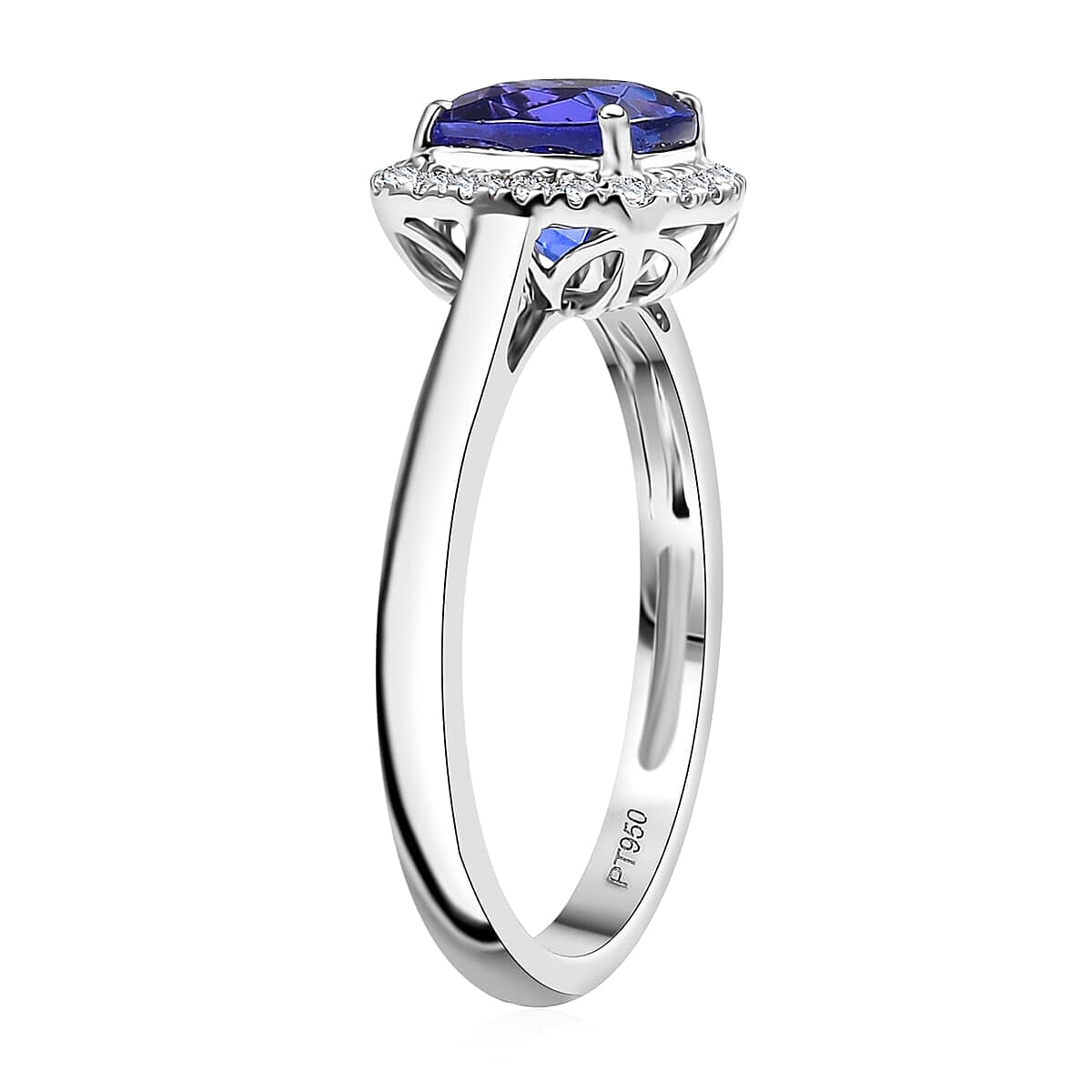 Certified &amp; Appraised RHAPSODY AAAA Tanzanite, White Diamond VS-EF Halo Ring in 950 Platinum,  2.8  Ct. 8094960 5