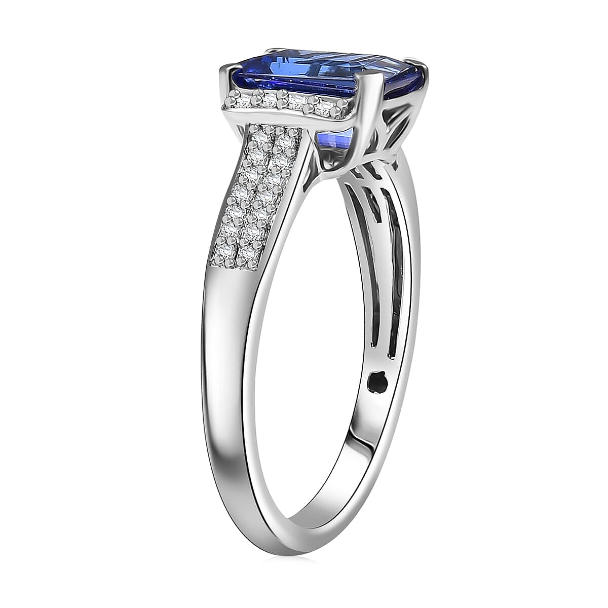 Certified &amp; Appraised RHAPSODY 950 Platinum AAAA Tanzanite, White Diamond VS-EF Ring, 3.10  Ct. 8095002 5