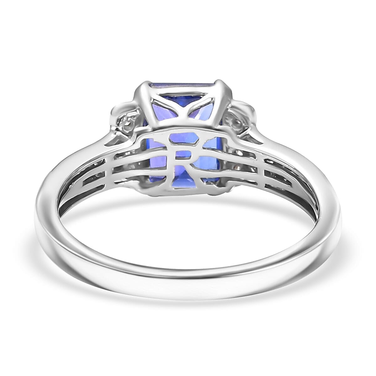Certified &amp; Appraised RHAPSODY 950 Platinum AAAA Tanzanite, White Diamond VS-EF Ring, 3.10  Ct. 8095002 6