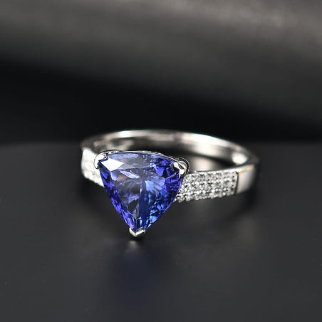 Certified &amp; Appraised RHAPSODY 950 Platinum AAAA Tanzanite, White Diamond VS-EF Ring, 4.16  Ct. 8129265 2