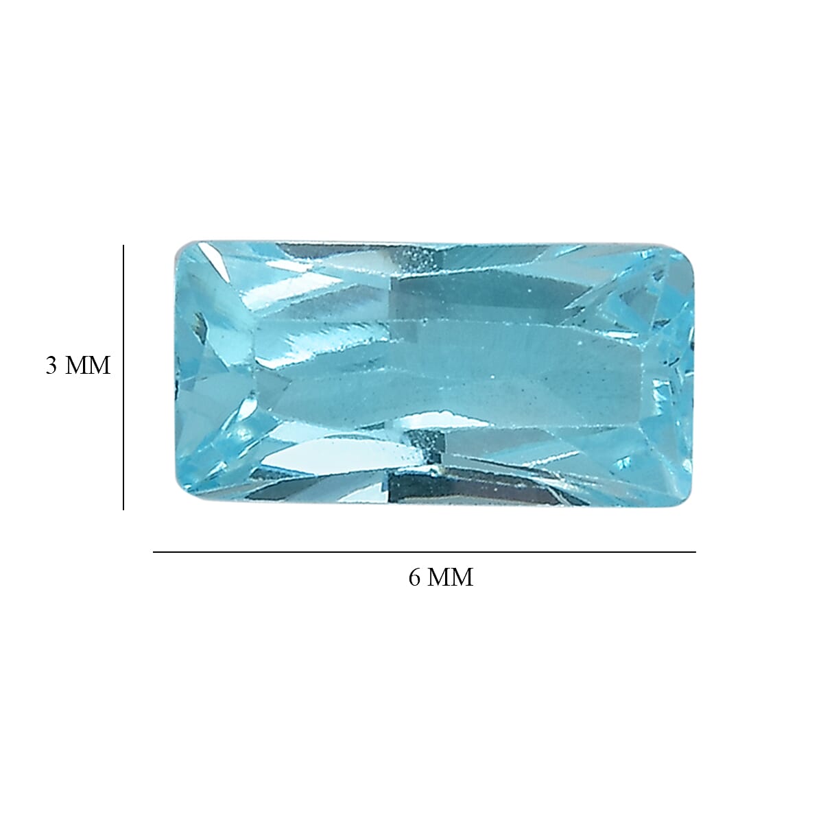Set of 3 Aqua Cubic Zirconia Loose Gemstones in Baguette Shape 1.64 Ct. 8063736 4