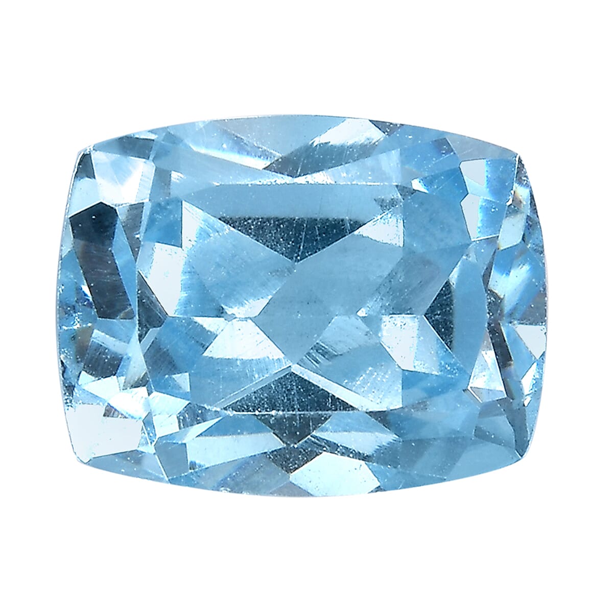 3.88 Ct. Aqua Cubic Zirconia Loose Gemstone in Cushion Shape 8063742 0