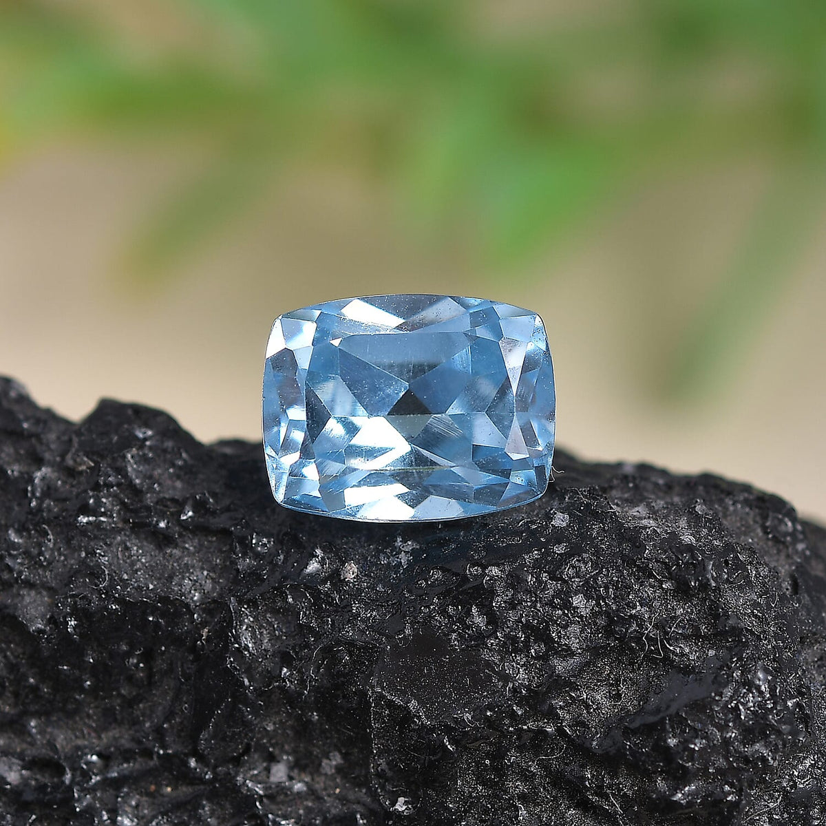 3.88 Ct. Aqua Cubic Zirconia Loose Gemstone in Cushion Shape 8063742 1