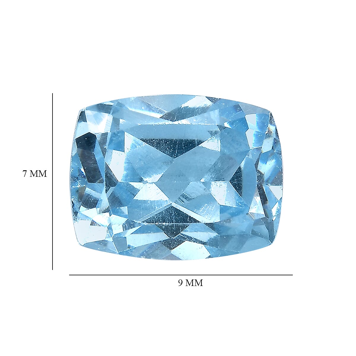 3.88 Ct. Aqua Cubic Zirconia Loose Gemstone in Cushion Shape 8063742 4
