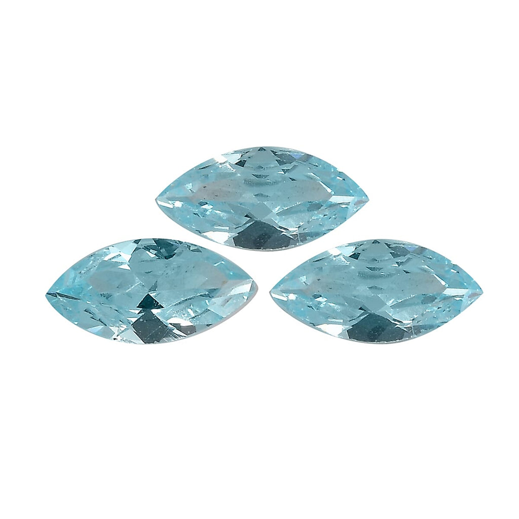 Aqua Cubic Zirconia Marquee Gemstone 0.6 Ct.