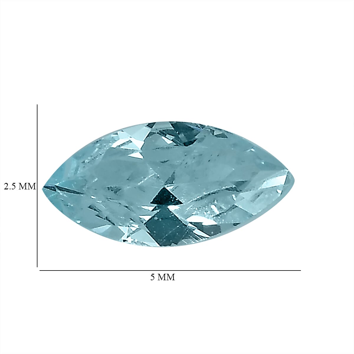 Set of 3 Aqua Cubic Zirconia Loose Gemstones in Marquee Shape 0.6 Ct. 8070608 4