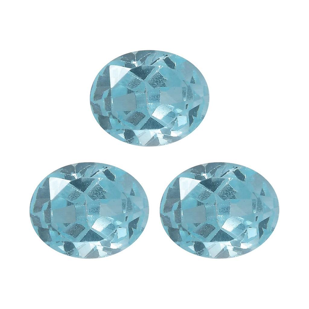 Aqua Cubic Zirconia Oval Shape Gemstone 1.63 Ct.