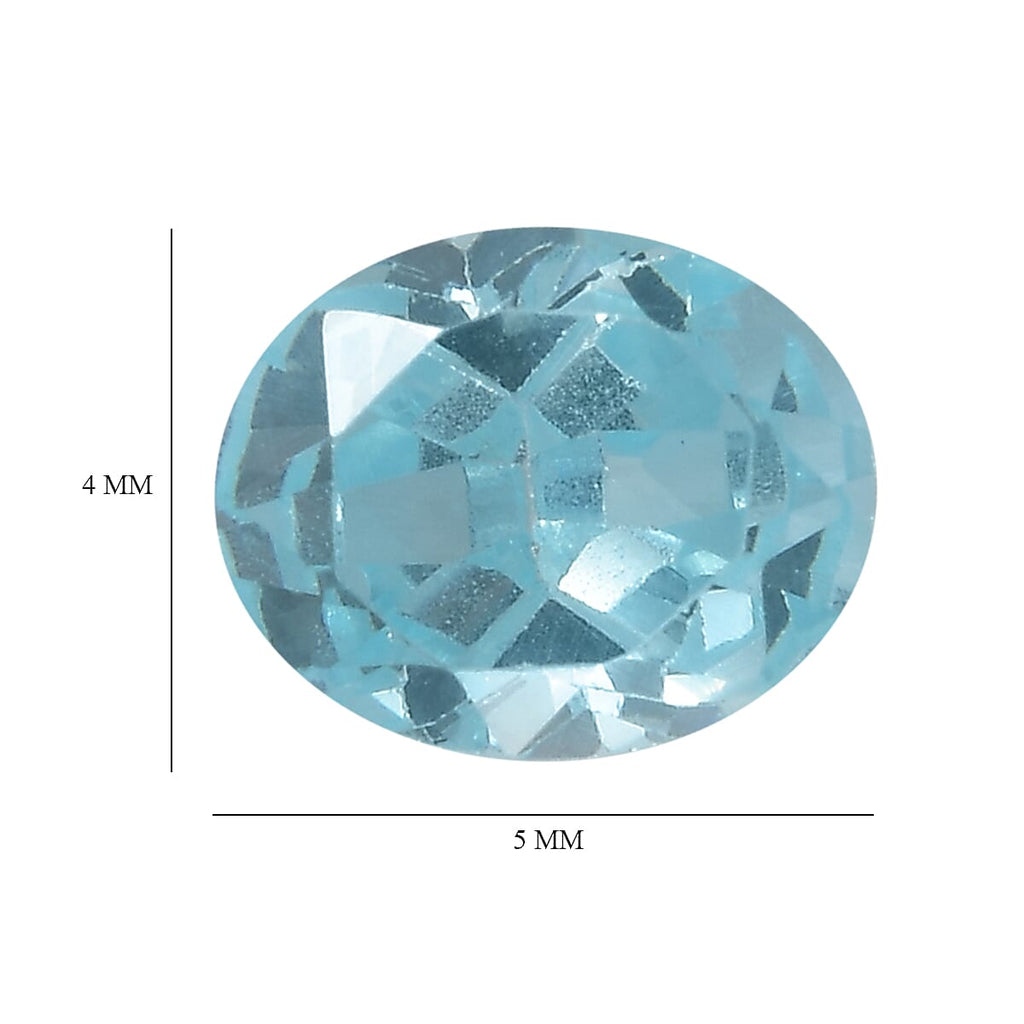 Aqua Cubic Zirconia Oval Shape Gemstone 1.63 Ct.