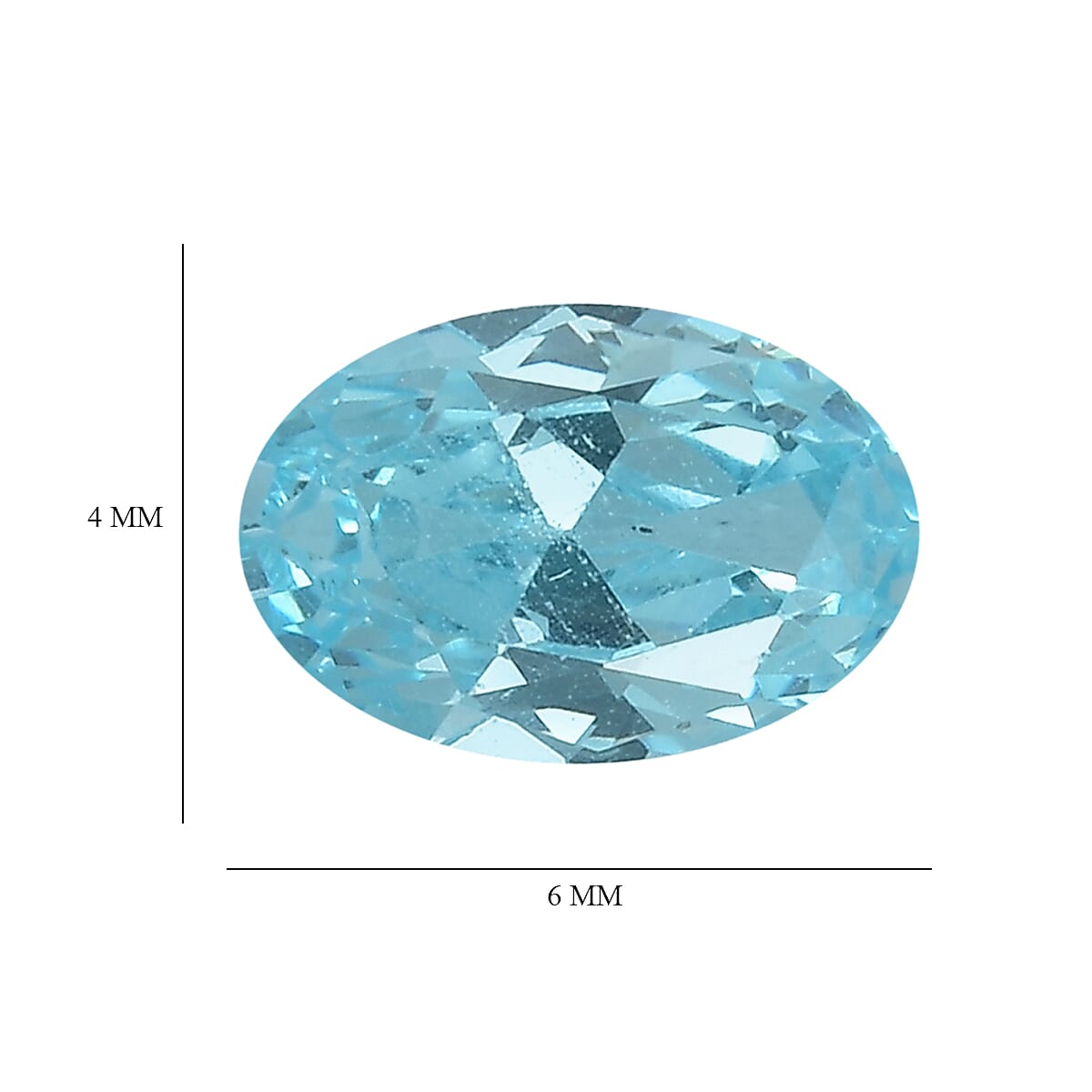 Set of 3 Aqua Cubic Zirconia Loose Gemstones in Oval Shape  1.91 Ct. 8063744 4