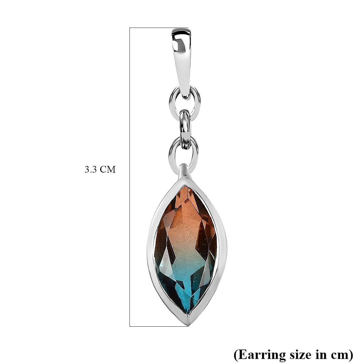 Aqua Terra Costa Quartz Solitaire Stud Earrings in Platinum Overlay Sterling Silver 6.00 Ct. 7714574 6