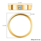 Espirito Santo Aquamarine Band Ring in 14K Gold Overlay Sterling Silver