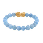 Aquamarine PIXIU Bracelet (Size7 -7.5) in Yellow Gold Overlay Sterling Silver 120.00 Ct.