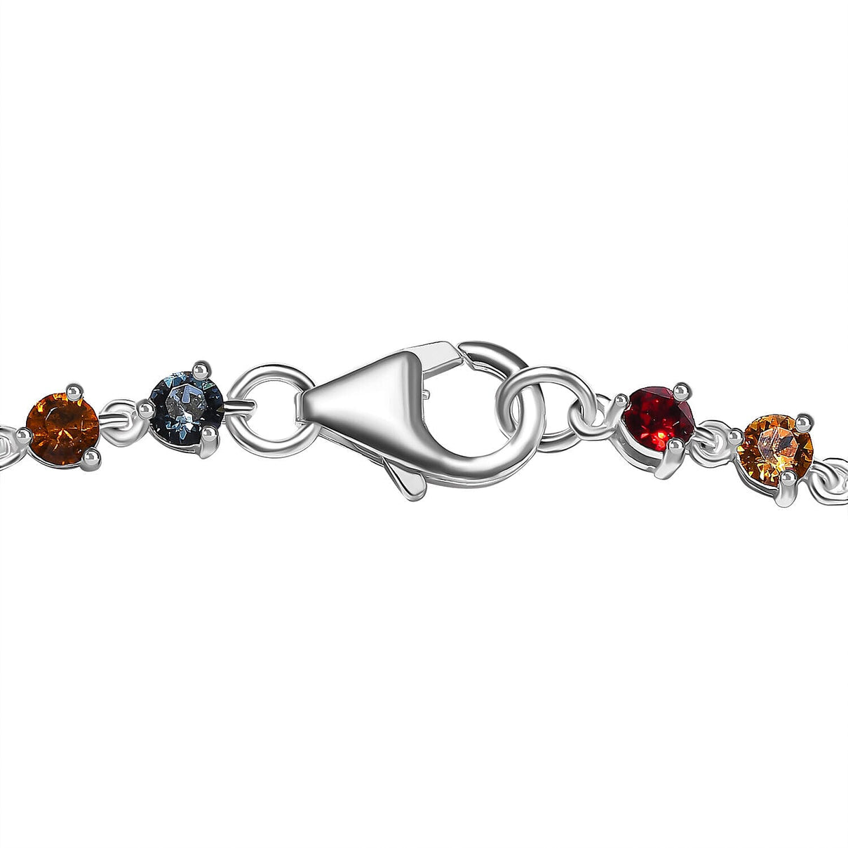 Close Out - Multi Austrian Crystal Bracelet (Size - 7.5) in Sterling Silver 7255123 4