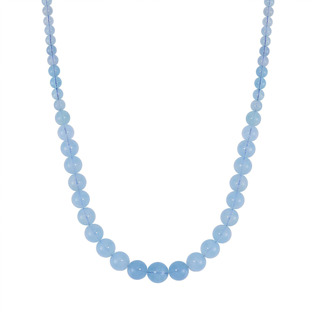 Aquamarine Necklace in Rhodium Overlay Sterling Silver 370.00 370 Ct 7722664 2