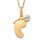 Aquamarine Pendant with Chain ( Size 20 With 4 Inch Extender) In Gold Overlay Sterling Silver