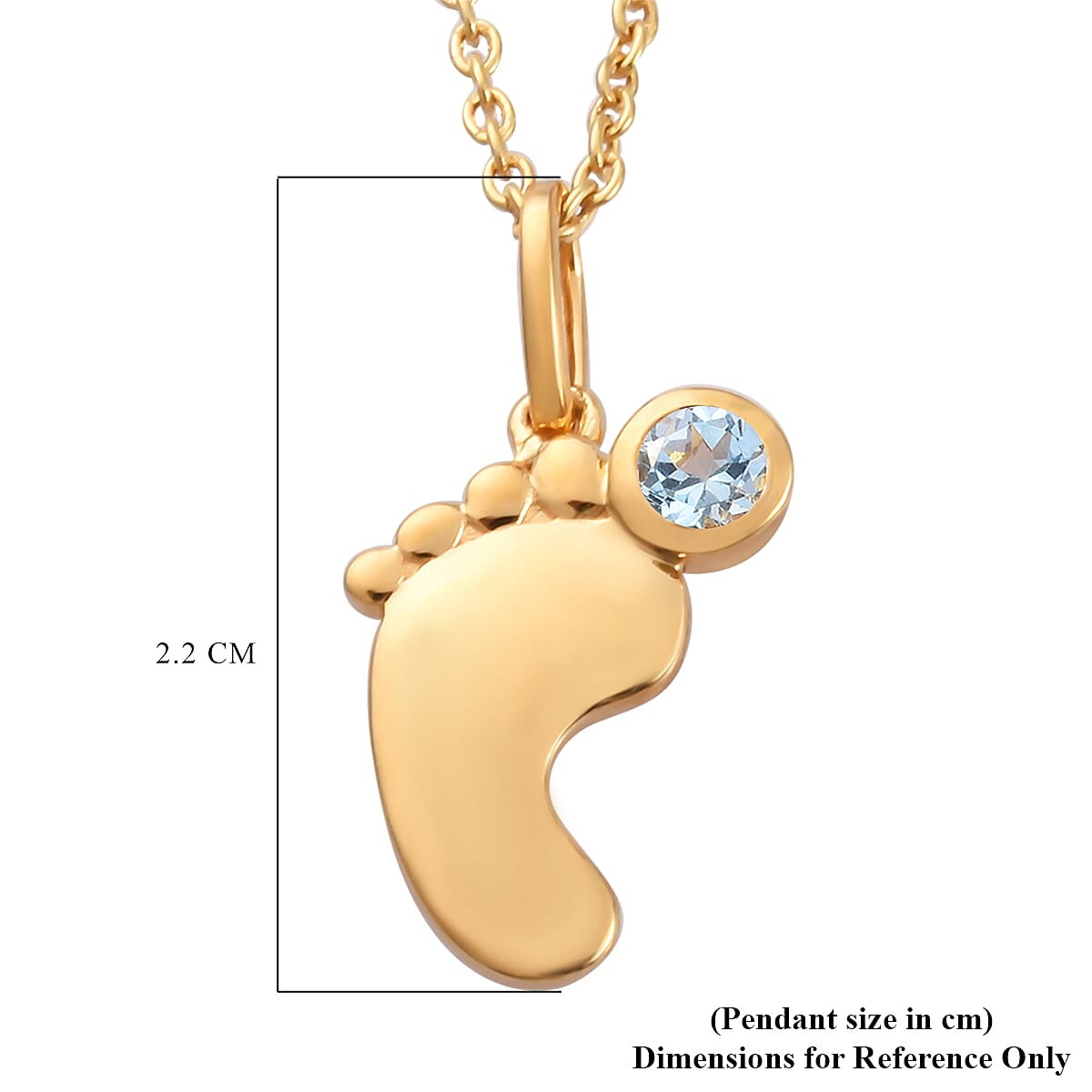 Aquamarine Pendant with Chain ( Size 20 With 4 Inch Extender) In Gold Overlay Sterling Silver 3629227 4