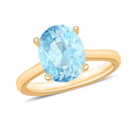 Aquamarine  Solitaire Ring in Vermeil YG Sterling Silver 2.40 ct  2.400  Ct.