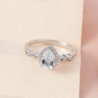 Espirito Santo Aquamarine and Natural Zircon Ring in Platinum Overlay Sterling Silver 1.12 Ct