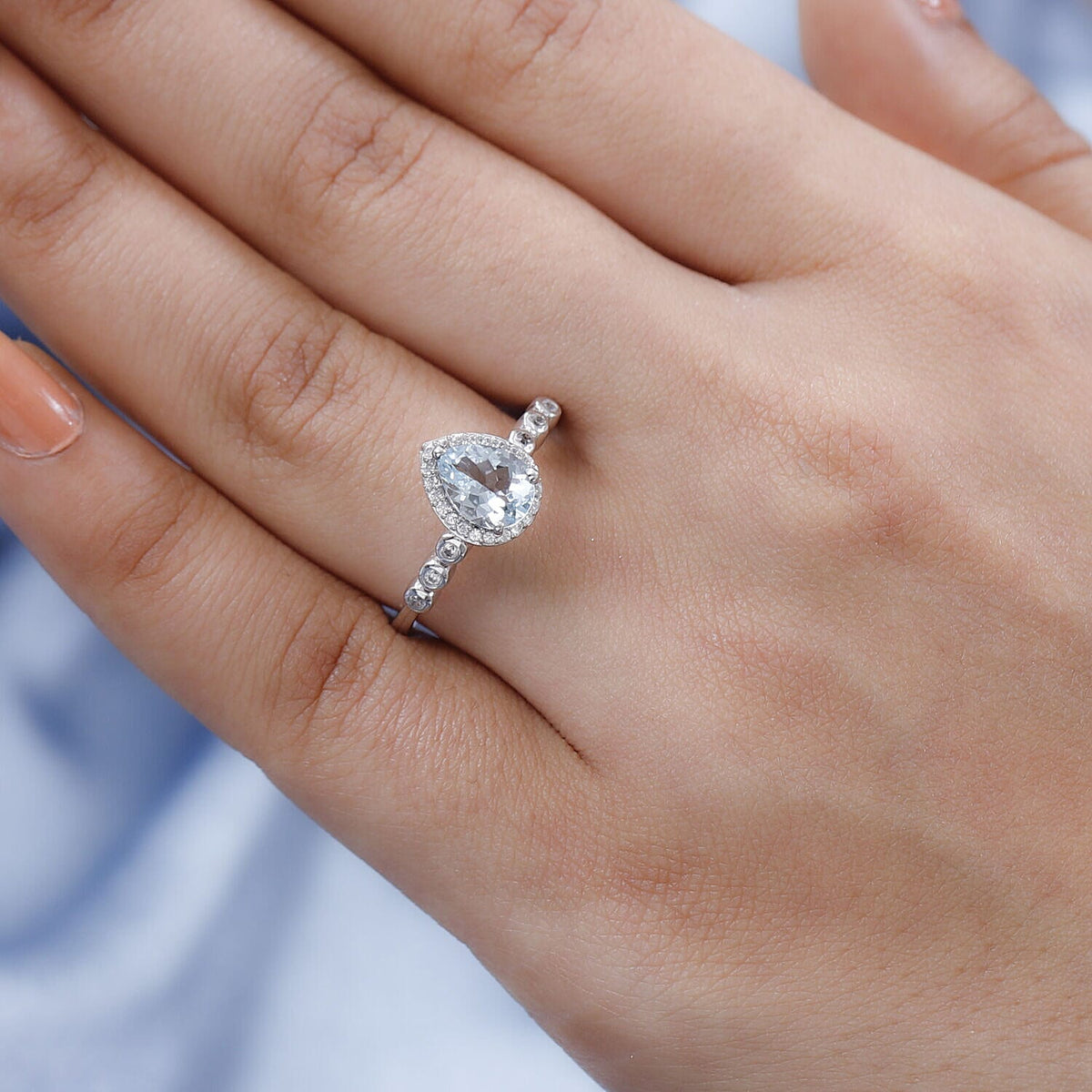 Espirito Santo Aquamarine and Natural Zircon Ring in Platinum Overlay Sterling Silver 1.12 Ct 7373371 4