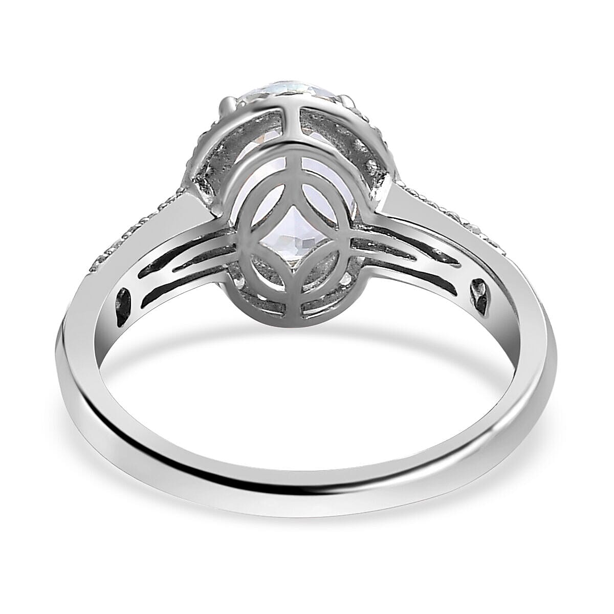 Espirito Santo Aquamarine and Natural Zircon Ring in Platinum Overlay Sterling Silver 2.05 Ct 7379052 8