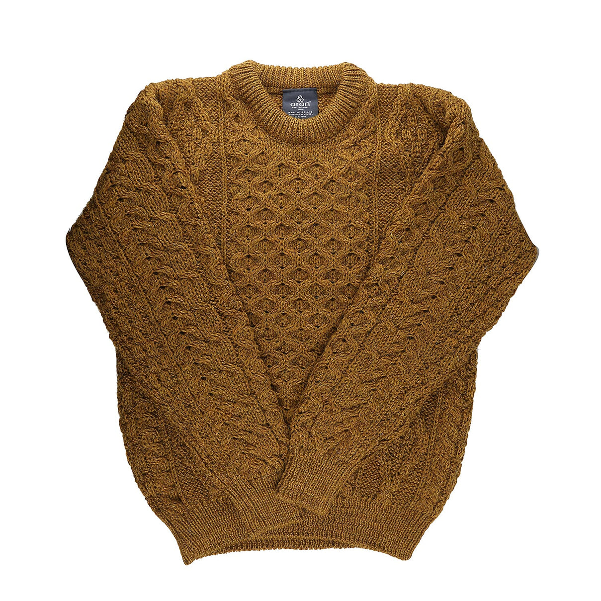 Aran 100% Pure New Wool Women's Sweater - Mustard 6002526 2