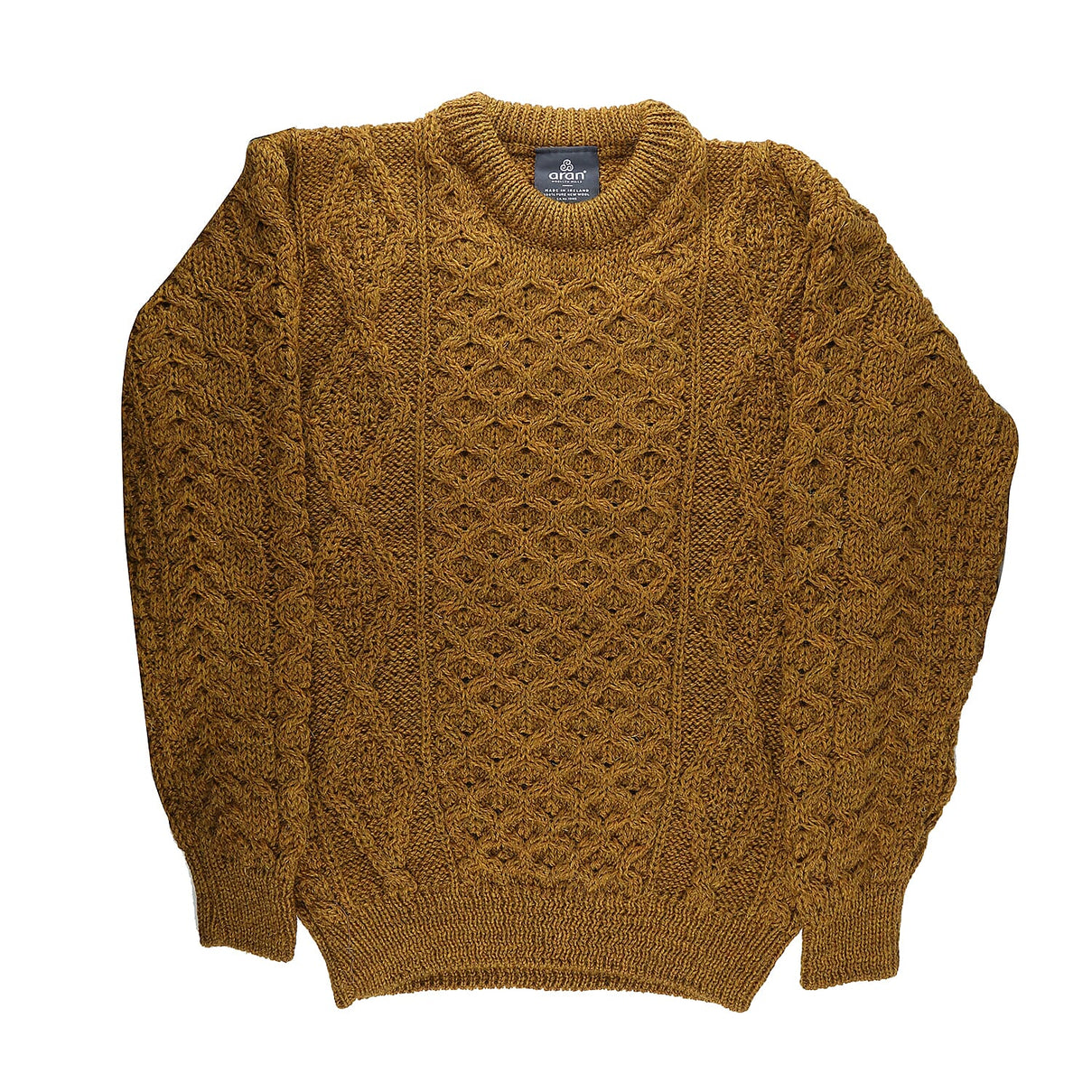 Aran 100% Pure New Wool Women's Sweater - Mustard 6002526 3