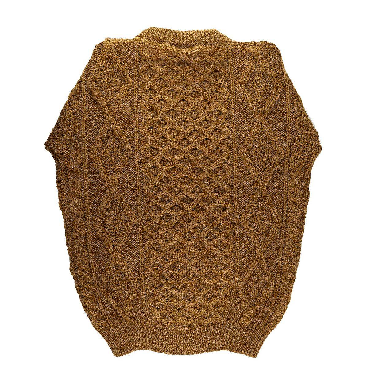 Aran 100% Pure New Wool Women's Sweater - Mustard 6002526 4