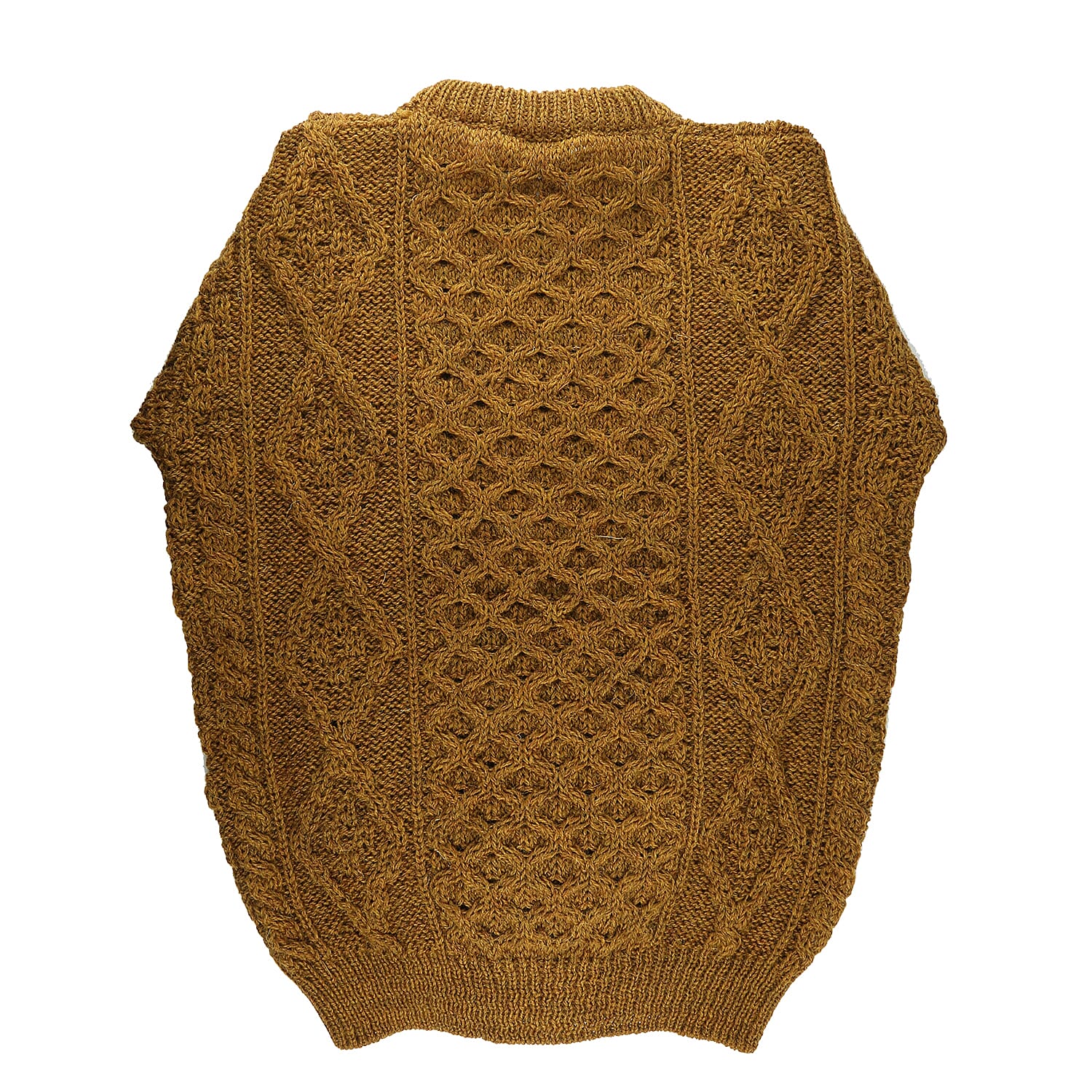 Aran 100% Pure New Wool Women's Sweater - Mustard 6002526 4
