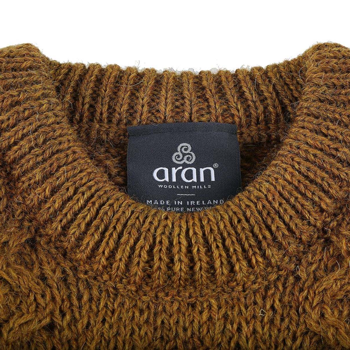 Aran 100% Pure New Wool Women's Sweater - Mustard 6002526 5