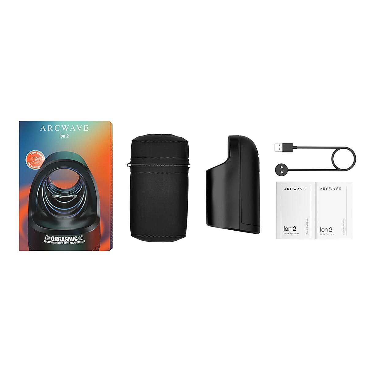 Arcwave Ion 2 Pleasure Air Rechargeable Male Masturbator - Black 8351086 8