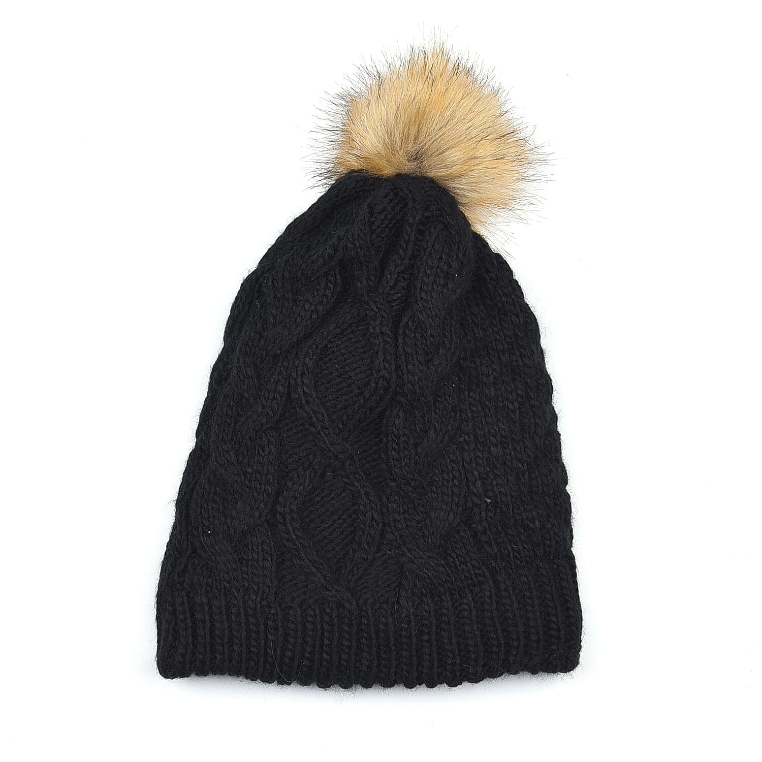 Argan Oil Infused Beanie Hat with Bobble For Women's - Black 7084615 2