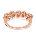 14K Rose Gold SGL Certified Natural Yellow, Pink Green & Champagne Diamond (I1-I2) Ring 1.00 Ct