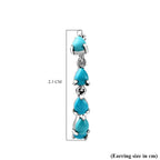 Arizona Sleeping Beauty Turquoise Half-Hoop Earrings 1.40 Ct
