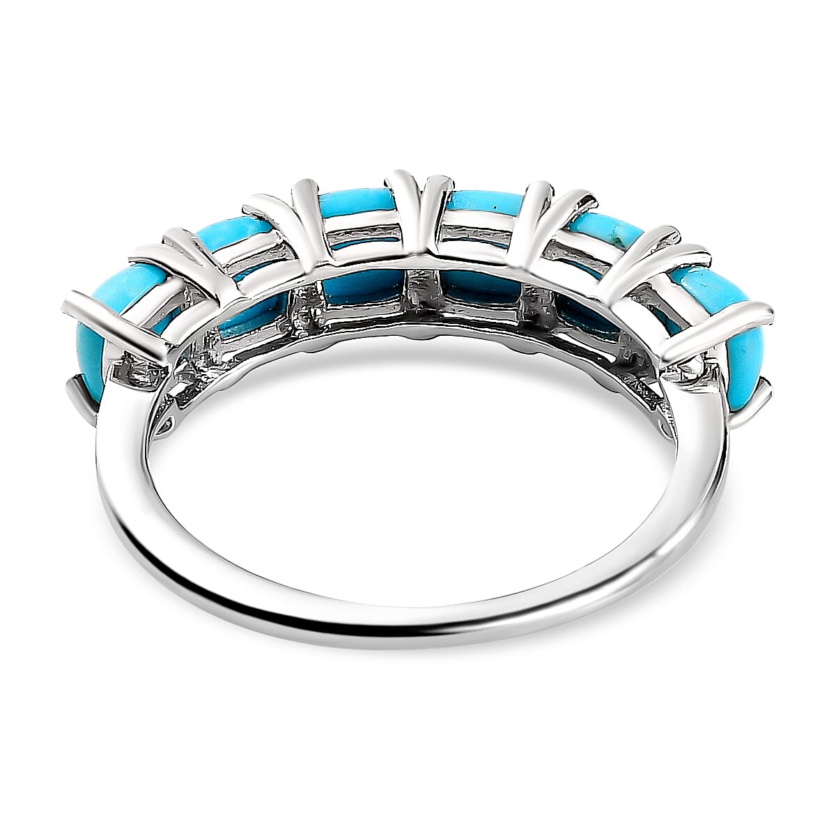 Arizona Sleeping Beauty Turquoise Ring in Platinum Overlay Sterling Silver 1.97 Ct. 7202241 4