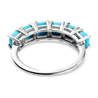 Arizona Sleeping Beauty Turquoise Ring in Platinum Overlay Sterling Silver
