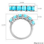 Arizona Sleeping Beauty Turquoise Ring in Platinum Overlay Sterling Silver