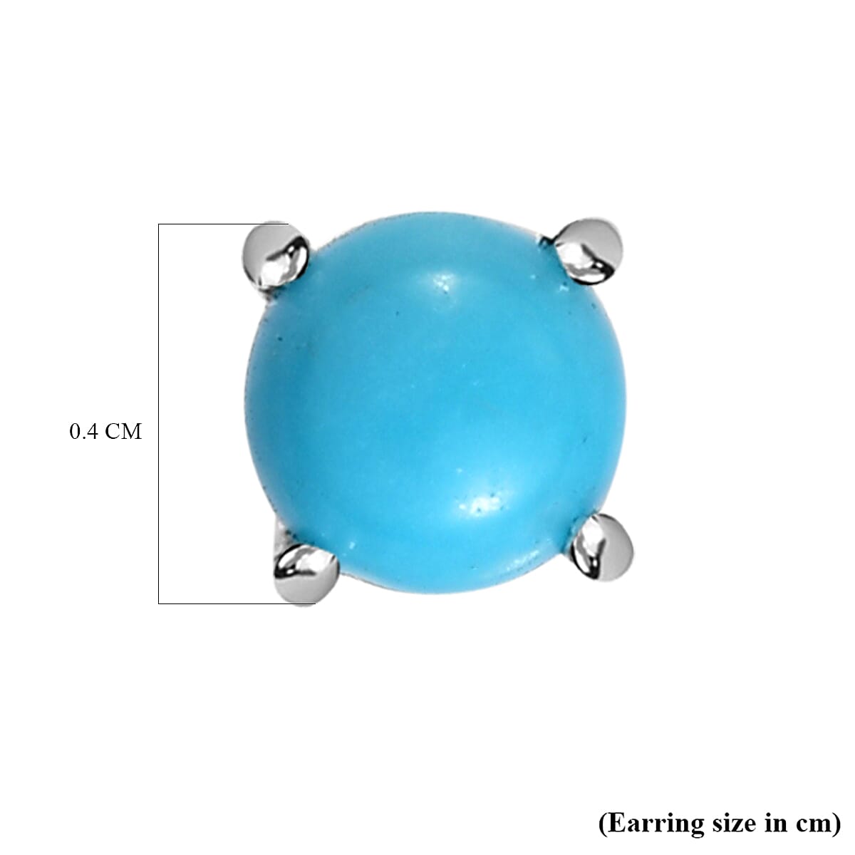 Arizona Sleeping Beauty Turquoise Solitaire Stud Earrings in Sterling Silver 7519977 6