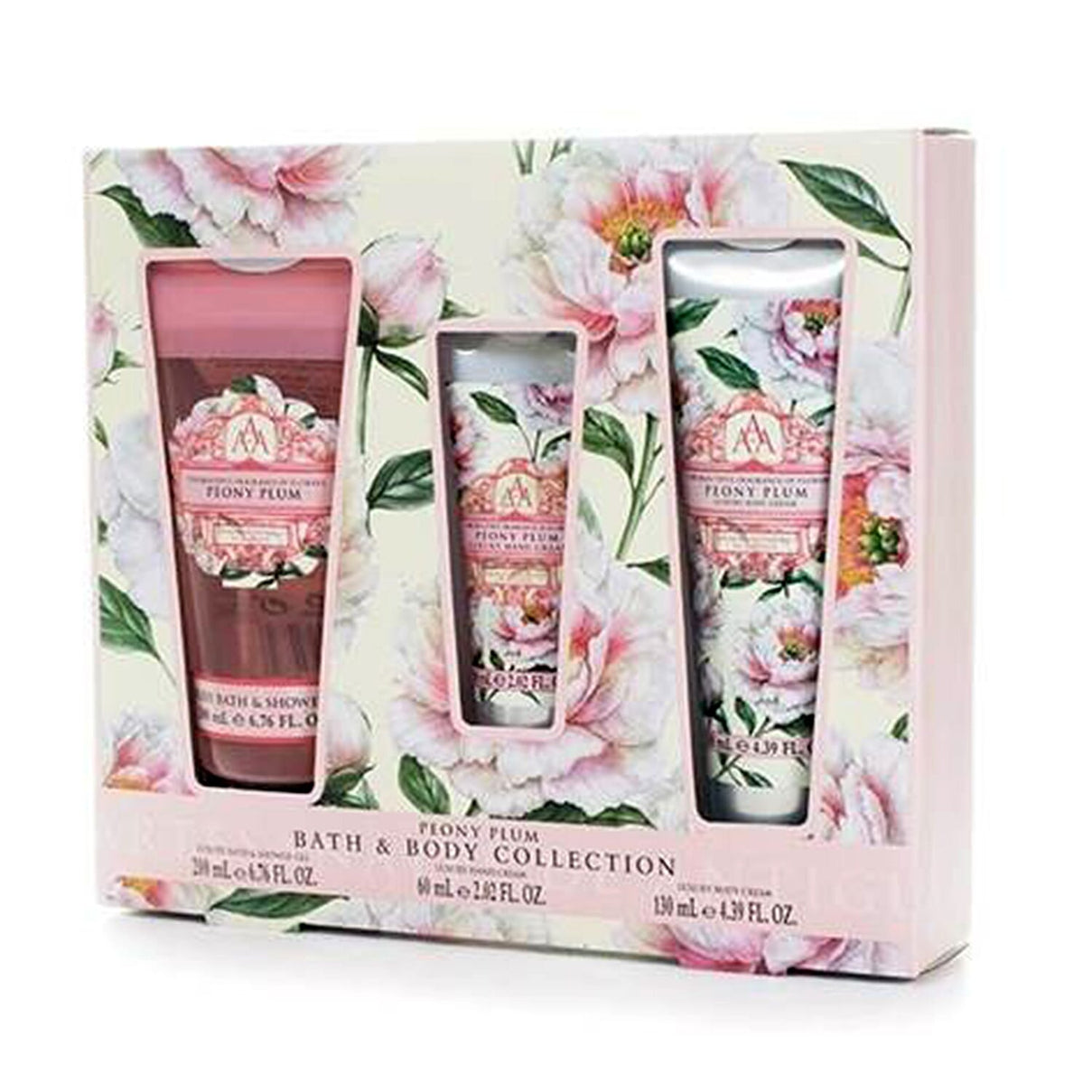 Aromas Artesanales de Antigua Bath &amp; Body Collection Peony Plum Set with Body Wash 200ml, Hand Cream 60ml, &amp; Body Cream 130ml 8132942 0