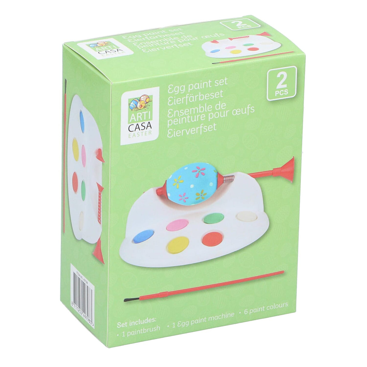 Arti Casa 2-Piece Paint Your Own Egg Set (15x11cm) - Multi Colour 8517225 0